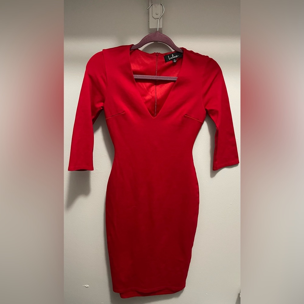Red Lulus bodycon dress
